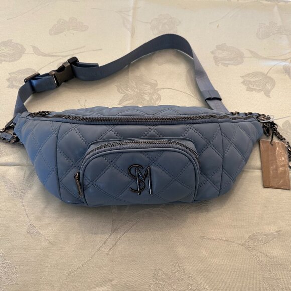 Steve Madden Quilted Belt Bag / Crossbody – Blue NWT - Picture 1 of 5
